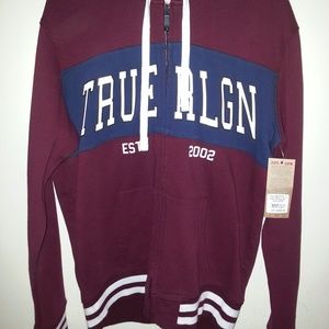 True Religion Fight On Paneled ZipUp Hoodie